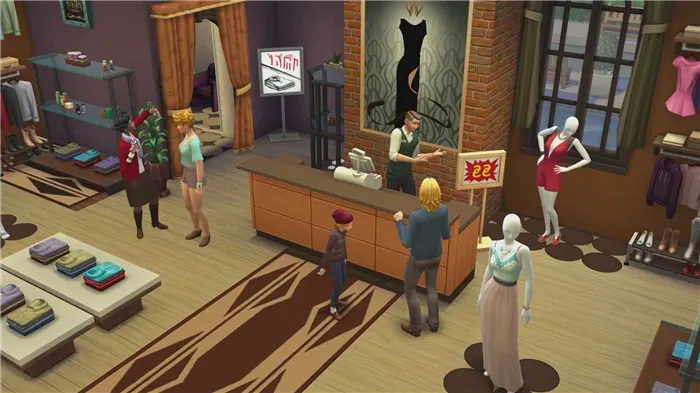 Магазины и продажи в «The Sims 4 На работу!»
