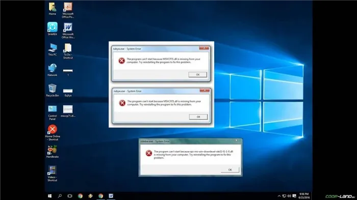 Решение распространённых ошибок при запуске игр или в играх на Windows 7, 8, 10