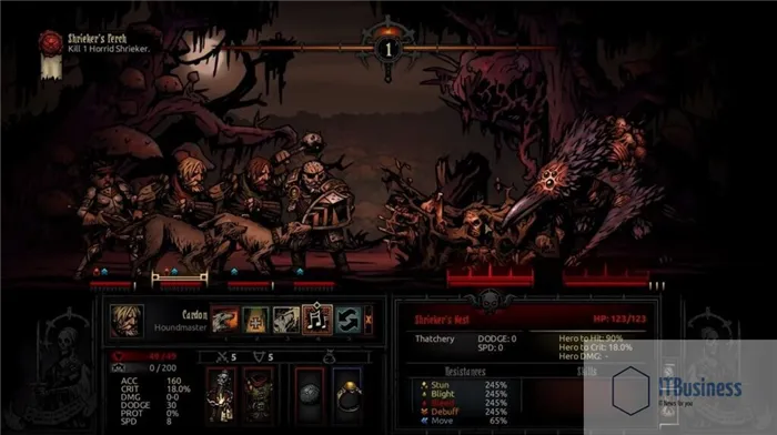 darkest dungeon shrieker battle