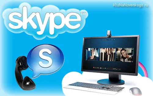 Коллаж из логотипов Скайпа