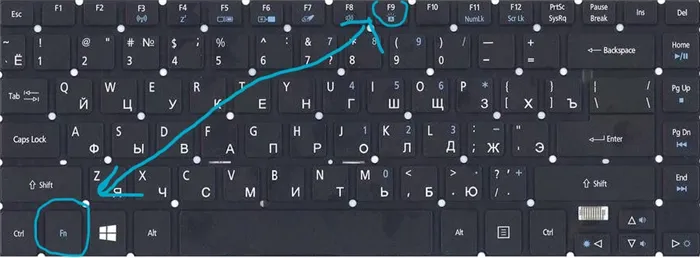 Подсветка клавиатуры на ноутбуке Acer