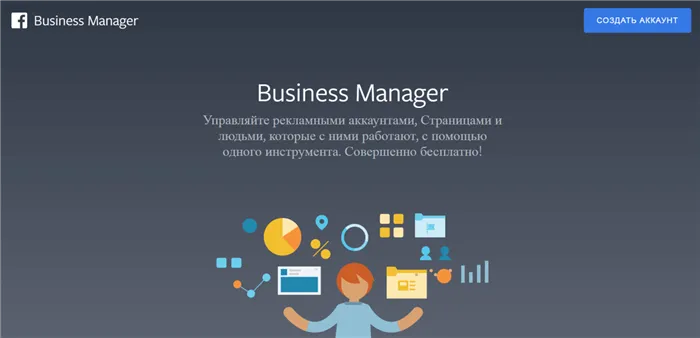 business manager настройка рекламы в Facebook