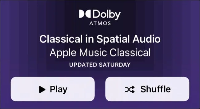 Классический плейлист пространственного звука Apple Music