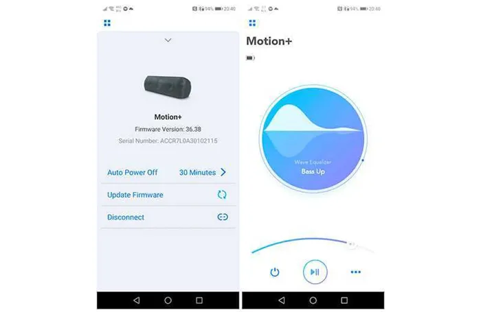 Anker Soundcore Motion+ приложение