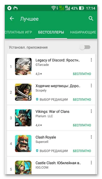 Бестселлеры Play Market