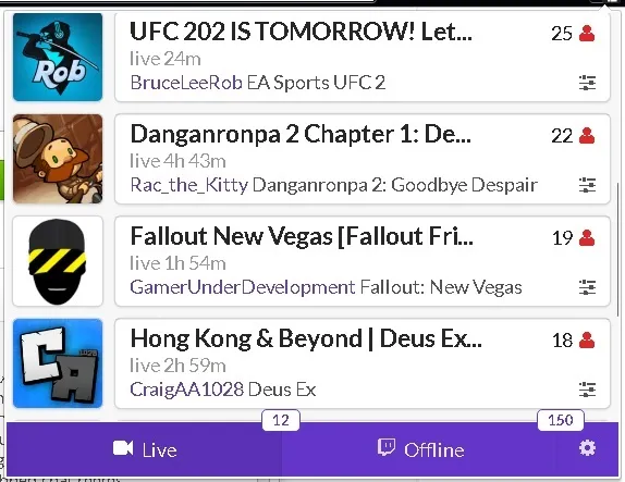 Расширение Twitch Live Chrome