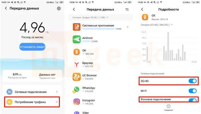 Анализ потребления трафика Miui