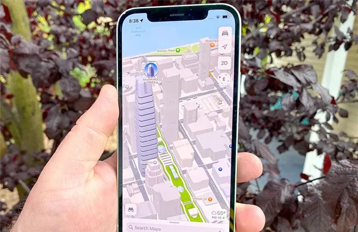 iOS 15 3D карты