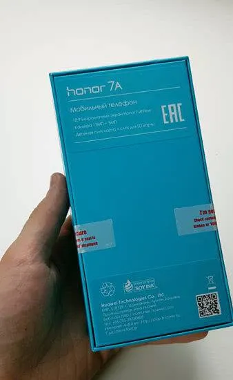 Honor 7A коробка