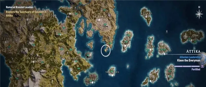 Карта сайта Македонский браслет Assassin's Creed Odyssey