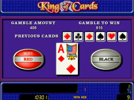 Онлайн слоты Король карт Риск-игра