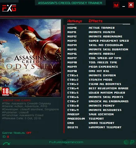 Трейнер Assassin's Creed Odyssey