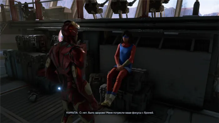  В перерывах между миссиями вы можете пообщаться с героями на корабле.
