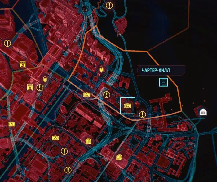 Поиск семейных реликвий на CyberPunk City Map 2077