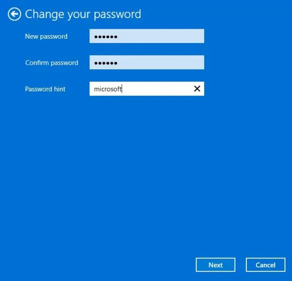 Измените свой пароль в Windows 11 (2022)