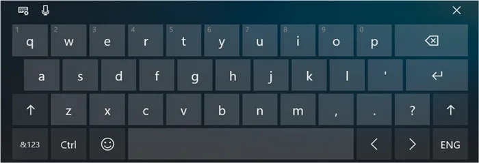 Обычный способ включения экранной клавиатуры