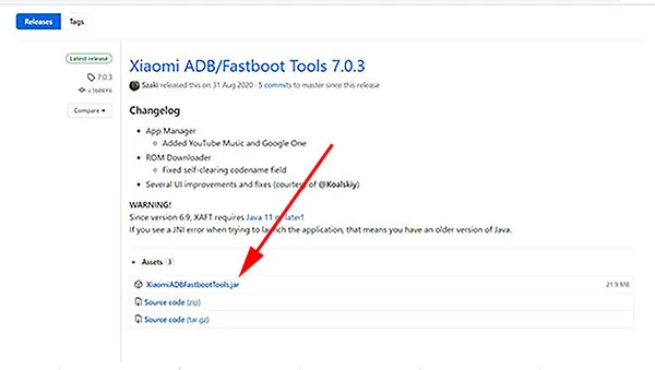 Скачивание Xiaomi adb fastboot tools