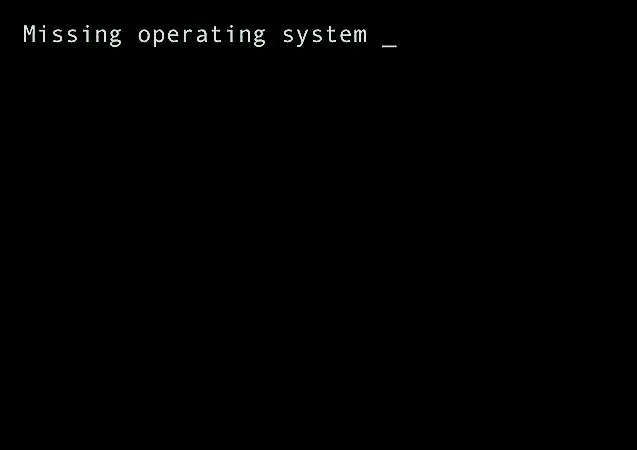 Ошибка Missing operating system при загрузке компьютера: что делать?