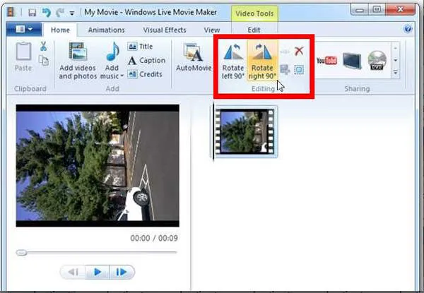 Поворот видео с помощью Windows Movie Maker