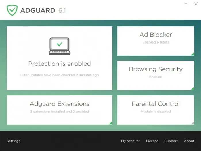 Adguard помогает бороться с всплывающими окнами, спамом и предотвращают случайную установку нежелательного контента