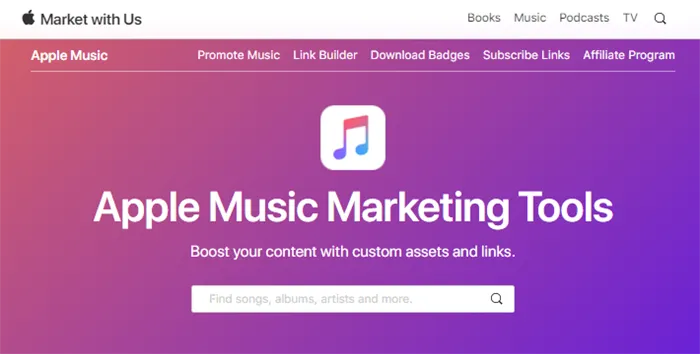 посетите Инструменты маркетинга Apple Music