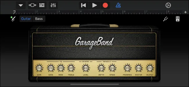 GarageBand Виртуальный гитарный усилитель