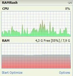 RAM Rush интерфейс