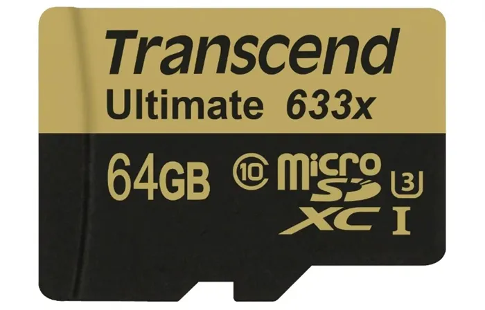 TRANSCEND microSDXC 64Gb UHS-I U3 — для фильмов 4К