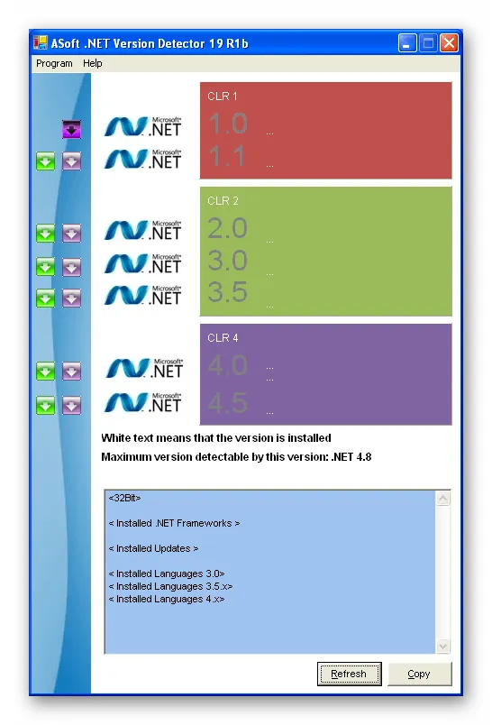 Обновление Microsoft .Net Framework с помощью программы ASoft .NET Version Detector Detector