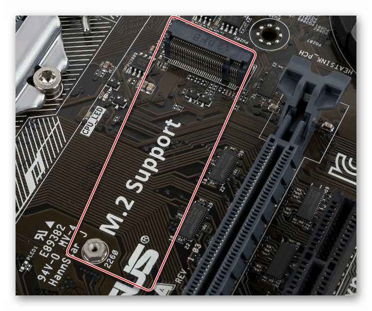 Слот M.2 на материнской плате