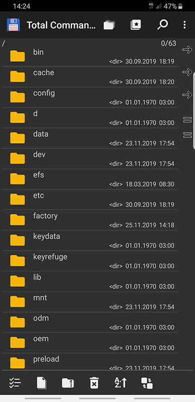 Папки data и obb в каталоге Android